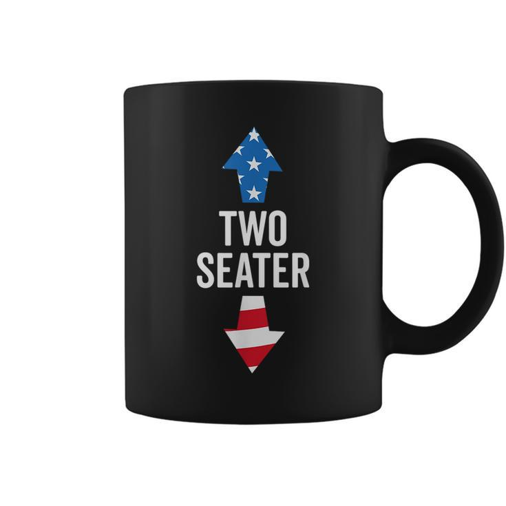 Two Seater Usa 4Th July 2023 White Trash Party Attire Coffee Mug