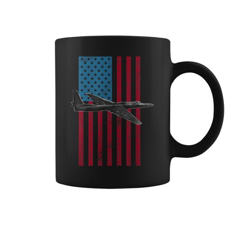 U-2 Dragon Lady Usa American Flag Military Coffee Mug