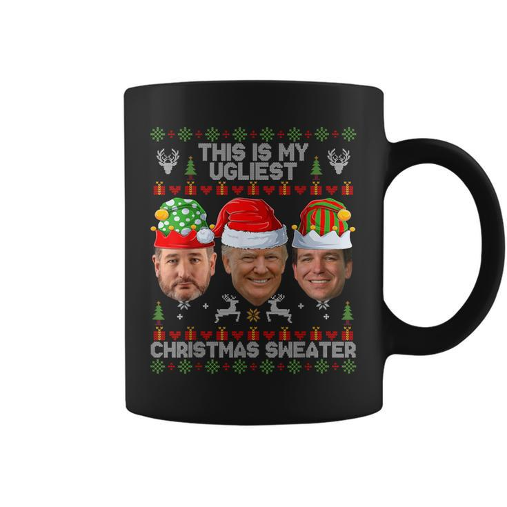This Is My Ugliest Christmas Sweater Trump Desantis Cruz Coffee Mug