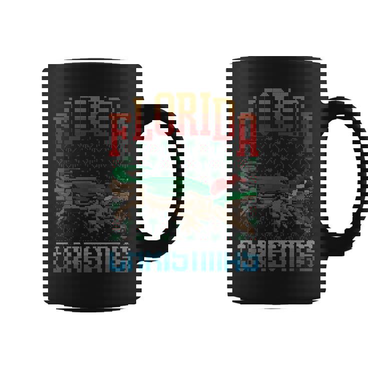 Ugly Christmas Sweater Alligator Reptile Florida Christmas Coffee Mug