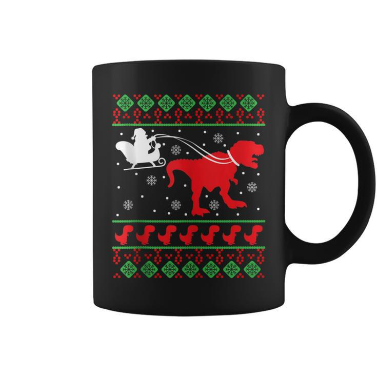 Ugly Christmas Sweater Dinosaur Coffee Mug