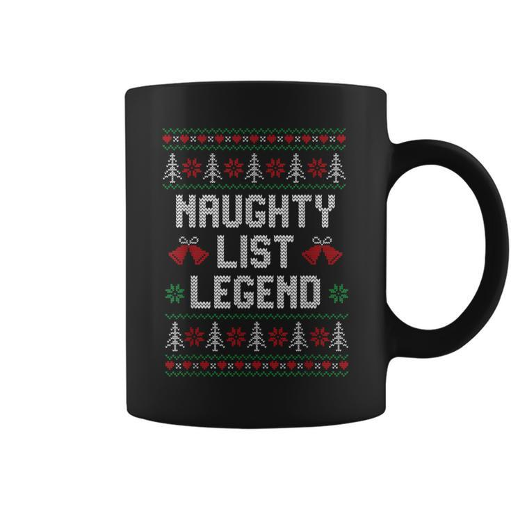 Ugly Christmas Sweater Naughty List Legend Coffee Mug