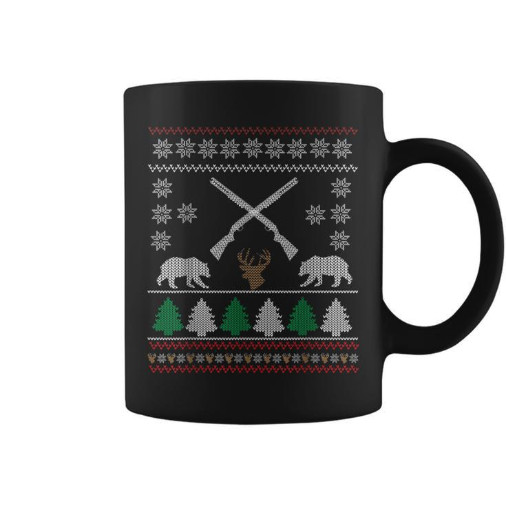 Ugly Christmas Sweater Hunting Gun Shooting Hunter Coffee Mug