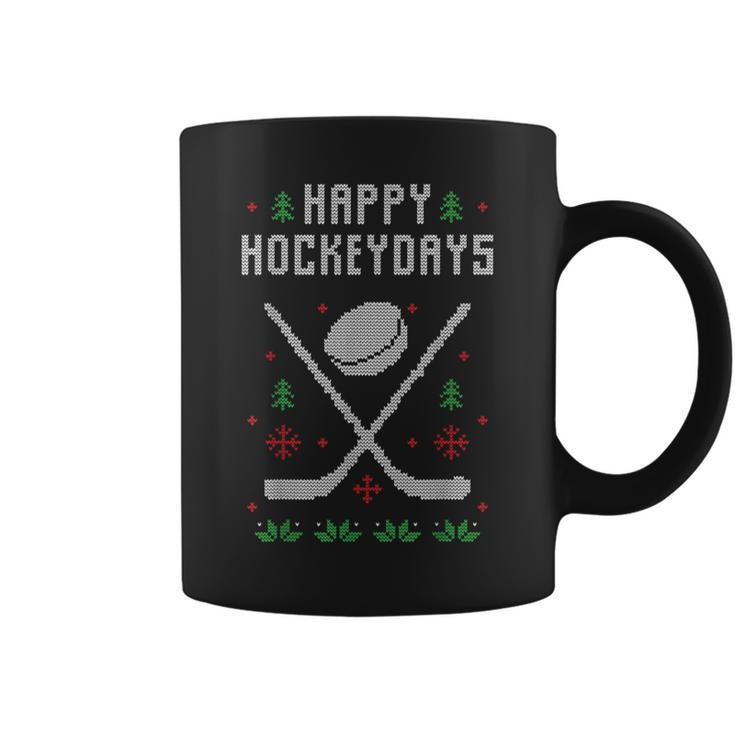 Ugly Christmas Sweater Ugly Sweater Ice Hockey Coffee Mug