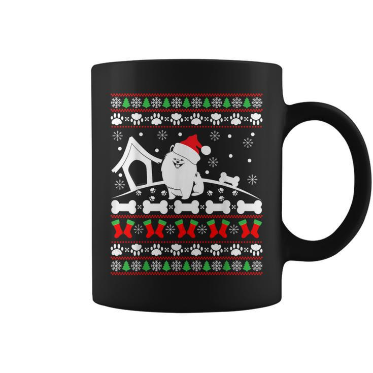 Ugly Christmas Sweater Pomeranian Dog Coffee Mug