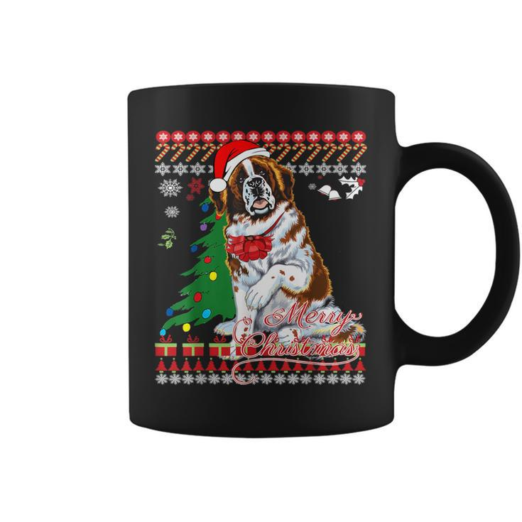 Ugly Christmas Sweater Saint Bernard Dog Coffee Mug