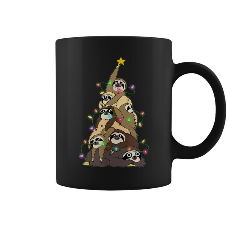 Ugly Christmas Sweater Sloth Tree Christmas Sloth Coffee Mug