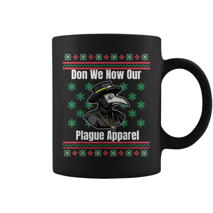 Ugly Christmas Sweater Style Plague Doctor Coffee Mug