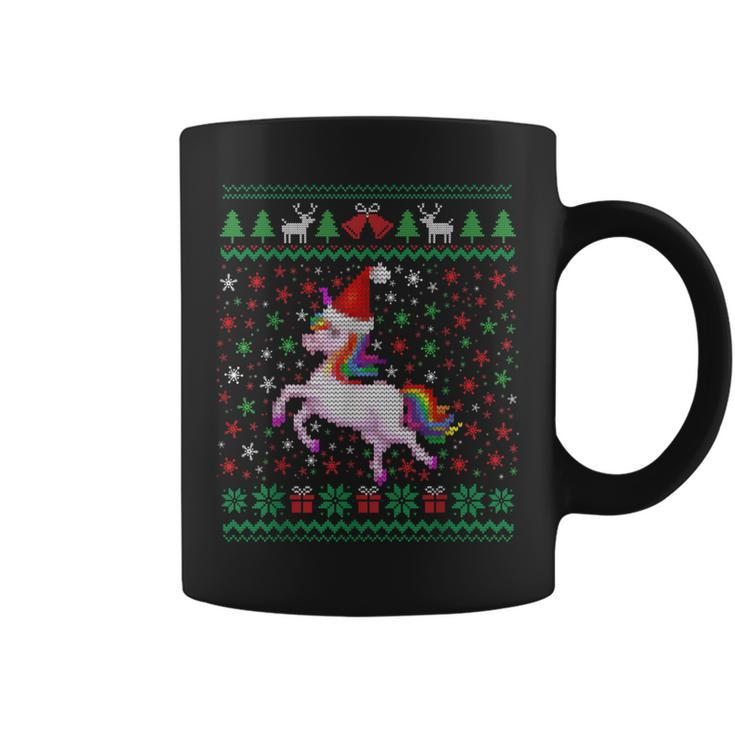 Ugly Christmas Unicorn Sweater Unicorn Xmas Girls Boys Coffee Mug