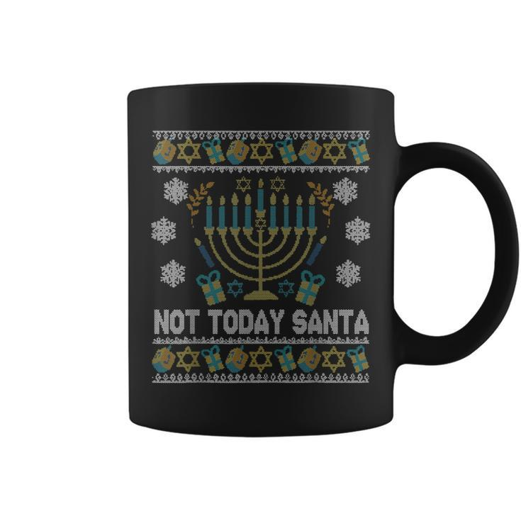 Ugly Hanukkah Sweater Not Today Santa Jewish Coffee Mug