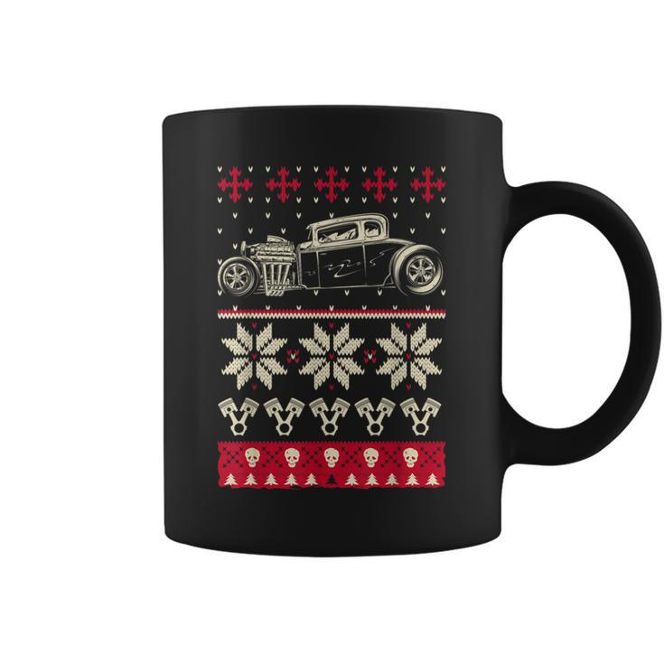 Ugly Hot Rod Christmas Sweater Coffee Mug