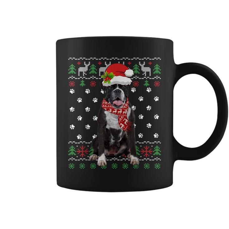 Ugly Sweater Christmas Boxer Dog Puppy Xmas Pajama Coffee Mug