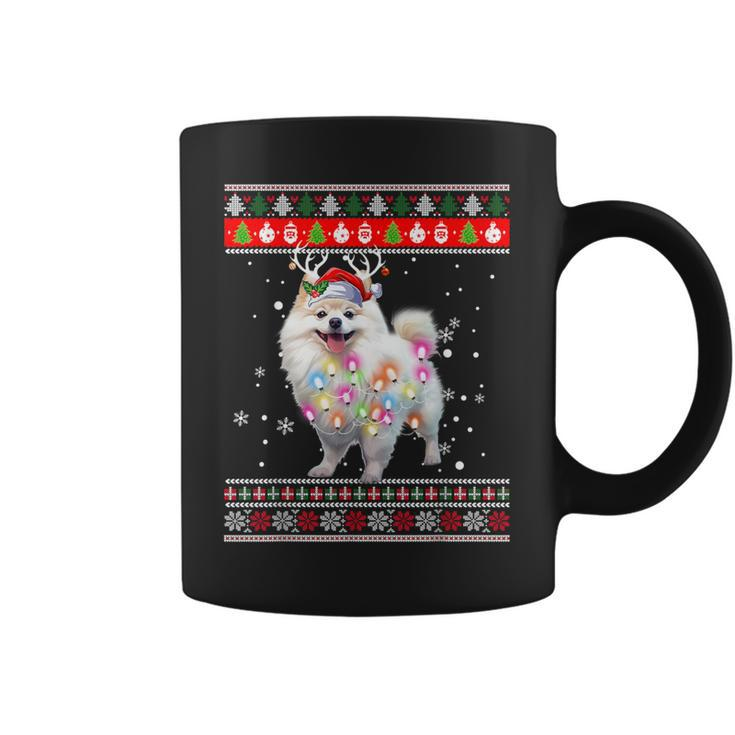 Ugly Sweater Christmas Pomeranian Dog Puppy Xmas Pajama Coffee Mug