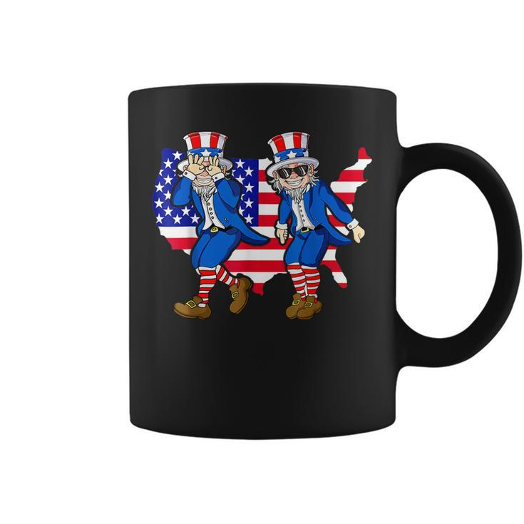 Uncle Sam Griddy 4Th Of July Usa Map Flag Independence Day Coffee Mug