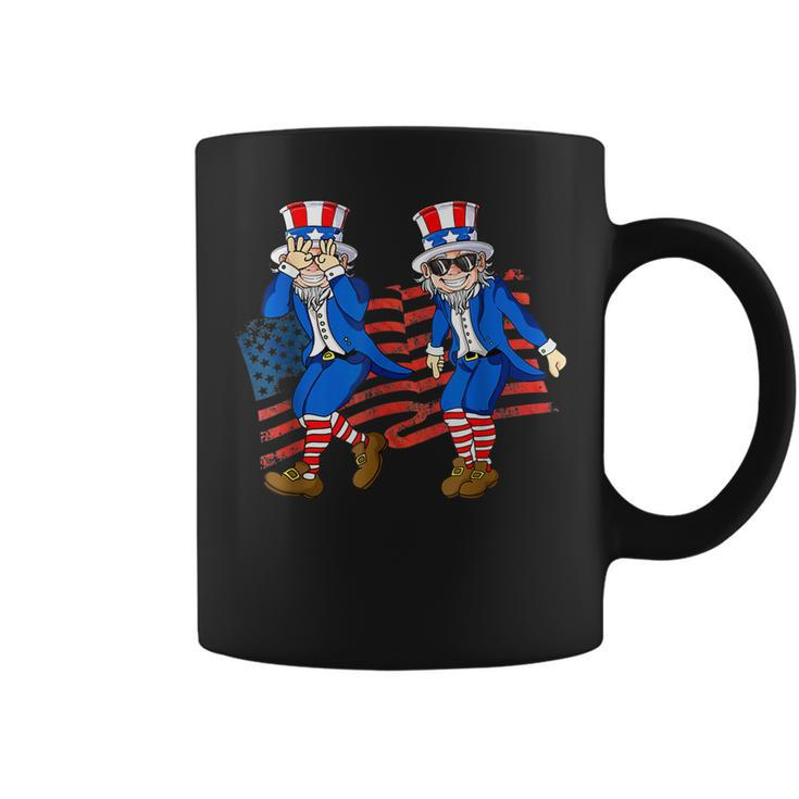 Uncle Sam Griddy Dance Funny 4Th Of July American Flag Coffee Mug