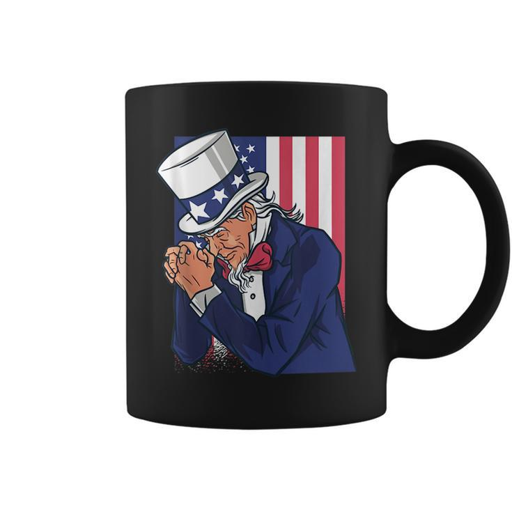 Uncle Sam Praying Us American Patriotic Culture 4Th July  Coffee Mug