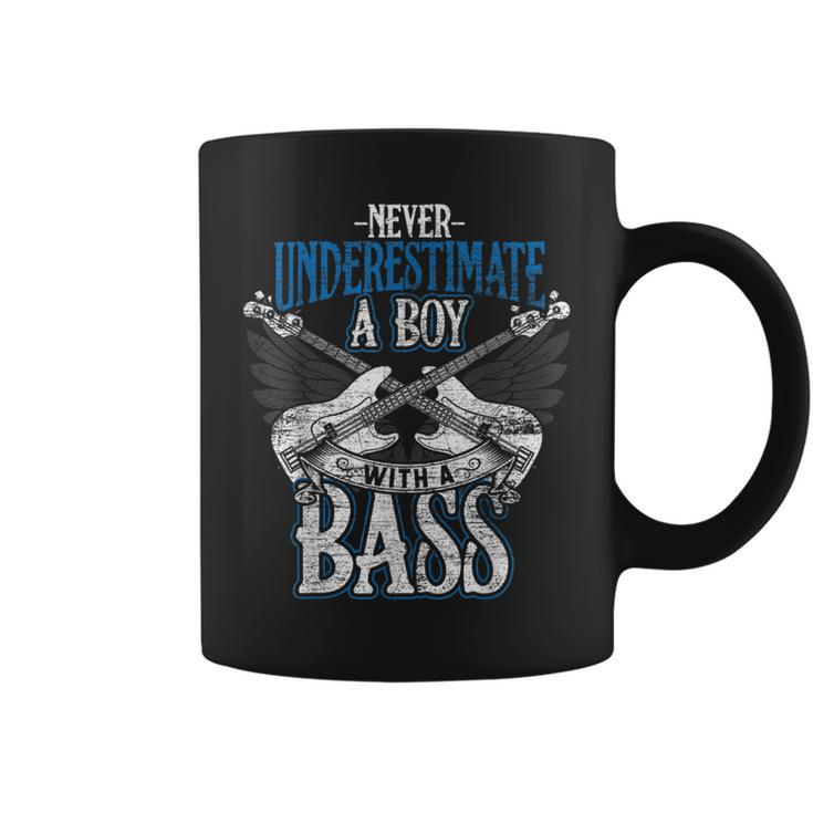 Never Underestimate A Boy With A Bass Guitar Coffee Mug