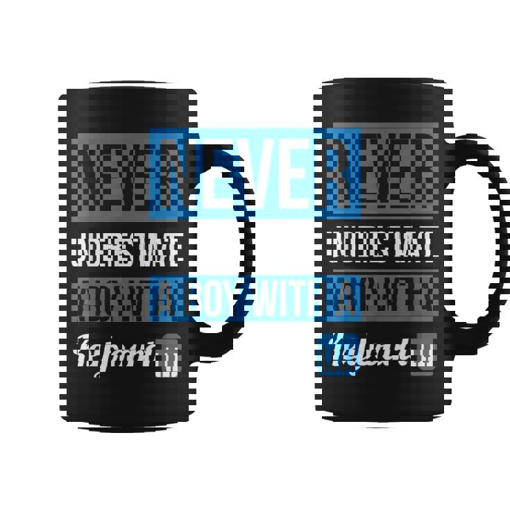 Never Underestimate A Boy With A Keyboard T Boys Coffee Mug