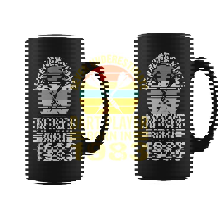 Never Underestimate Dart Player Born In 1983 Dart Darts Coffee Mug