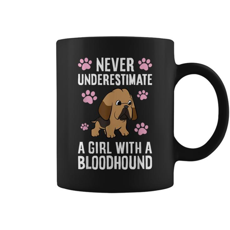 Never Underestimate A Girl With A Bloodhound Coffee Mug