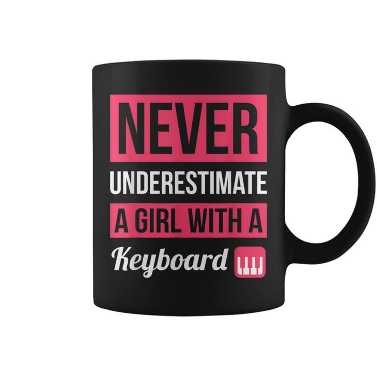 Never Underestimate A Girl With A Keyboard Coffee Mug