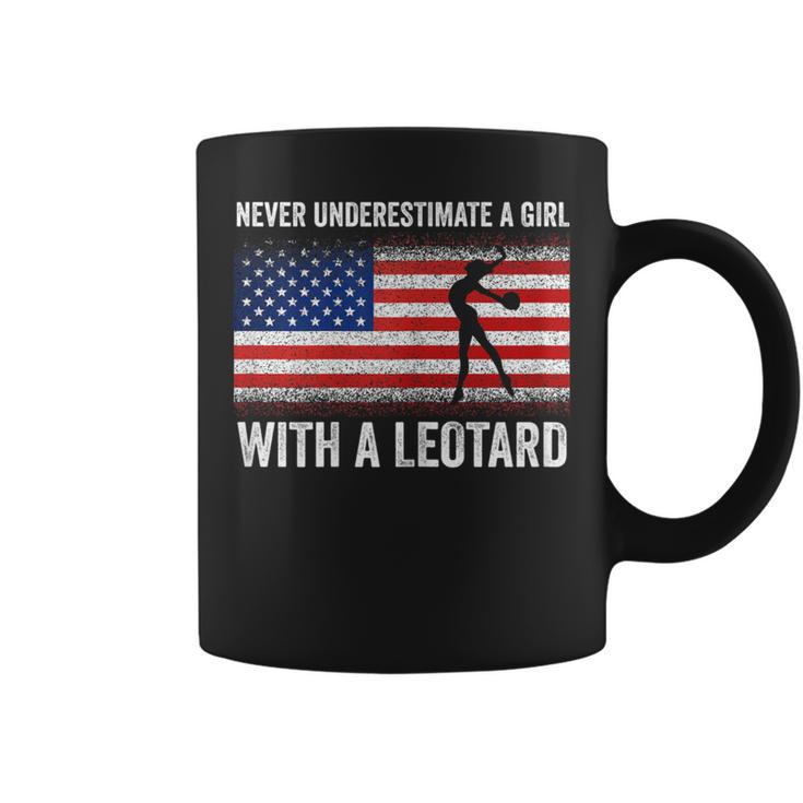 Never Underestimate A Girl With A Leotard Gymnast Coffee Mug