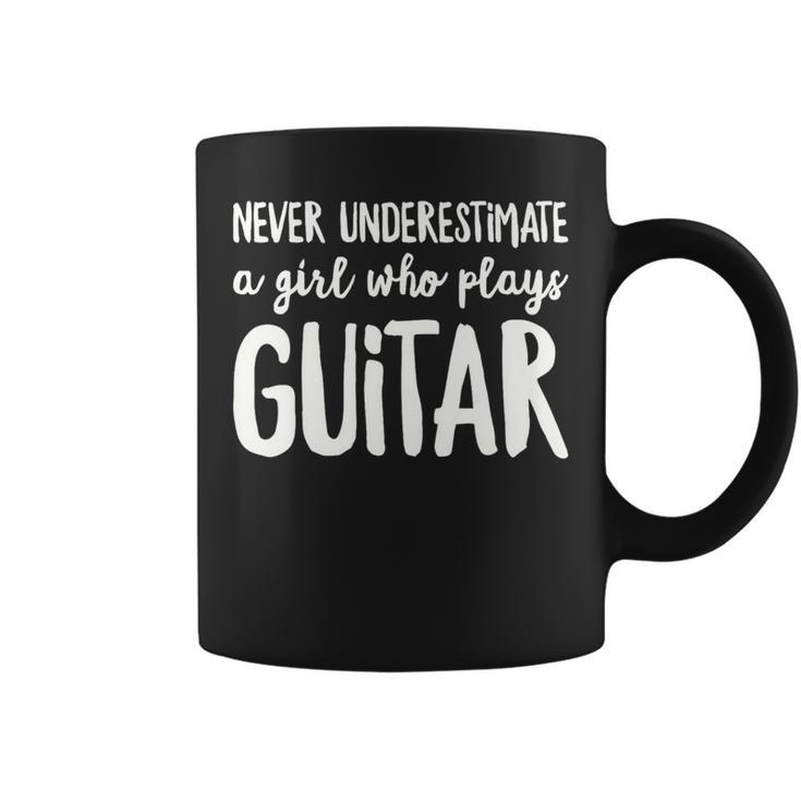Never Underestimate A Girl Who Plays Guitar Player Coffee Mug
