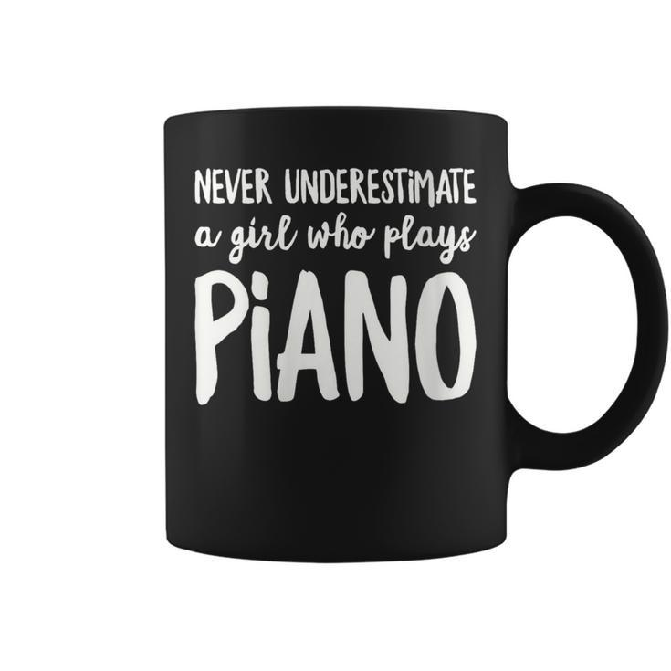 Never Underestimate A Girl Who Plays Piano Player Coffee Mug