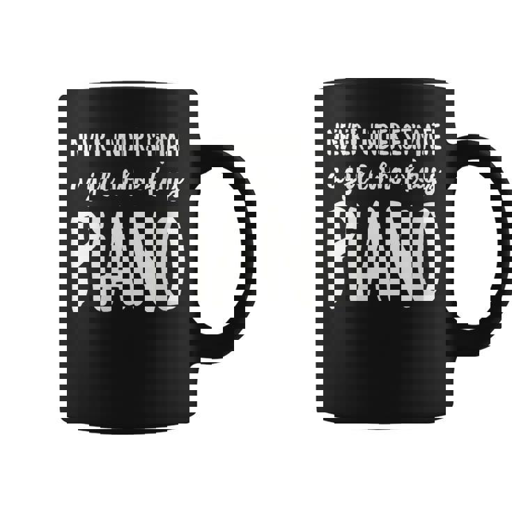Never Underestimate A Girl Who Plays Piano Player Coffee Mug