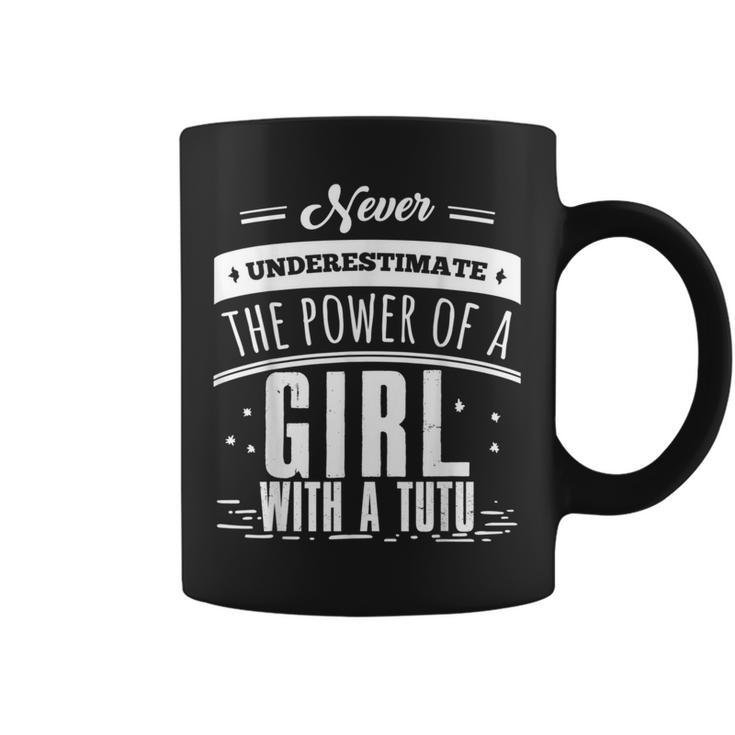 Never Underestimate A Girl With A Tutu Coffee Mug