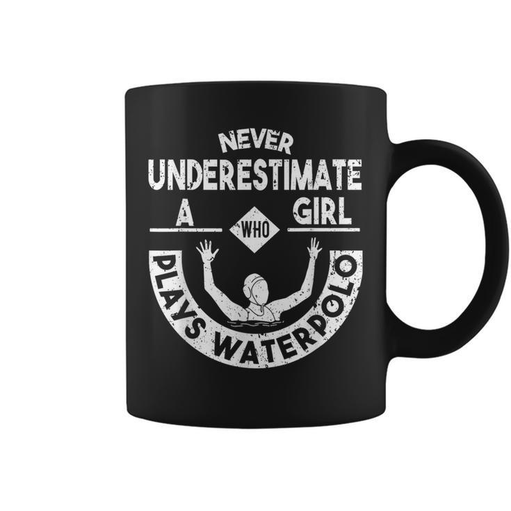 Never Underestimate A Girl Who Waterpolo Waterball Coffee Mug