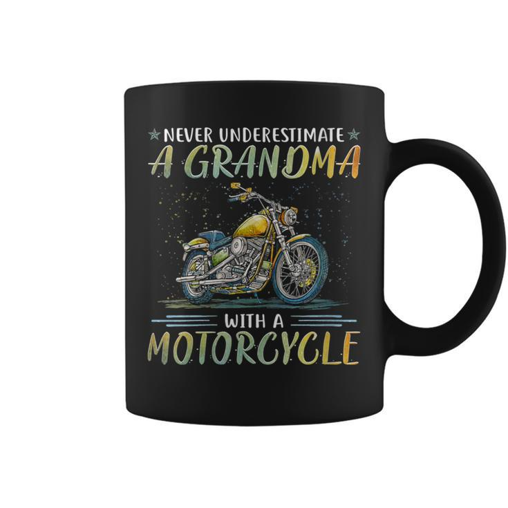 Never Underestimate A Grandma With A Motorcycle Coffee Mug