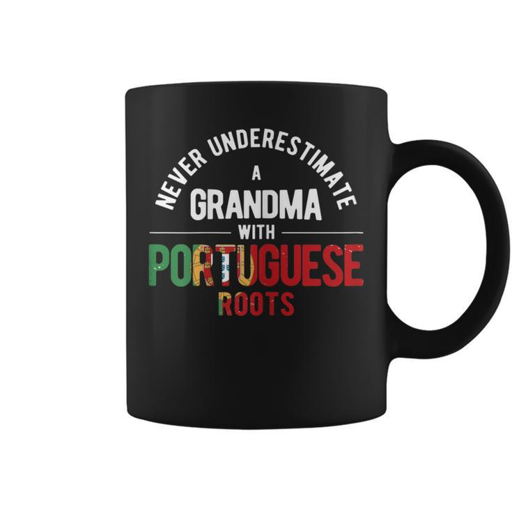 Never Underestimate Grandma With Roots Portugal Portuguese Coffee Mug