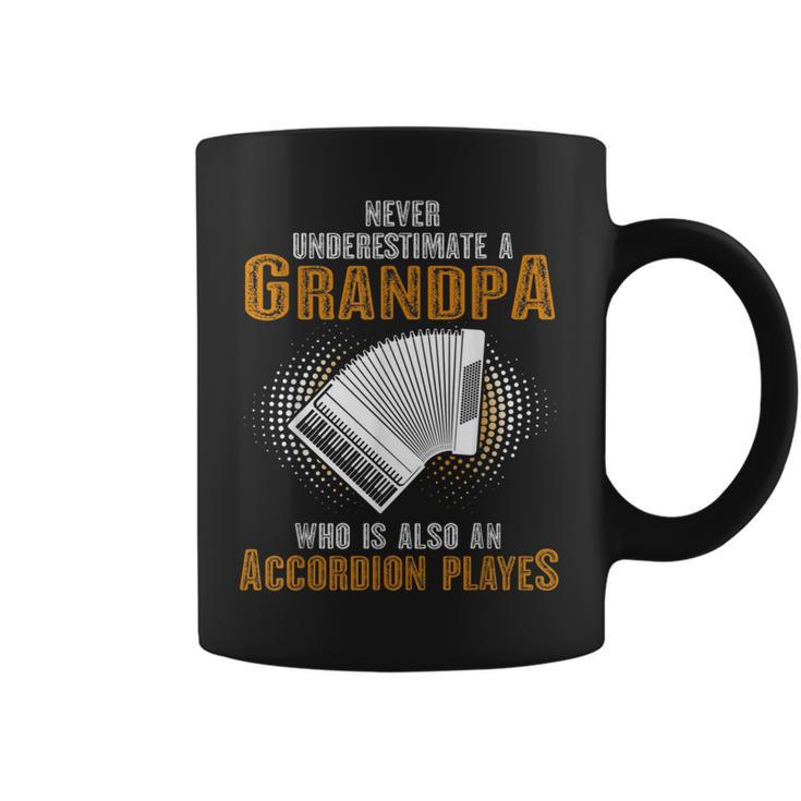Never Underestimate Grandpa Who Is Also A Accordion Player Coffee Mug
