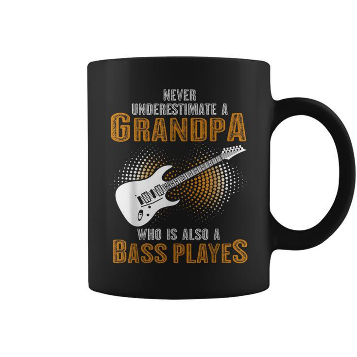 Never Underestimate Grandpa Who Is Also A Bass Player Coffee Mug