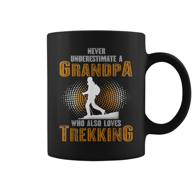 Never Underestimate Grandpa Who Is Also Loves Trekking Coffee Mug