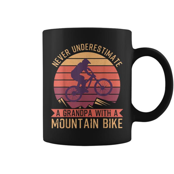 Never Underestimate A Grandpa With A Mountain Bike Coffee Mug