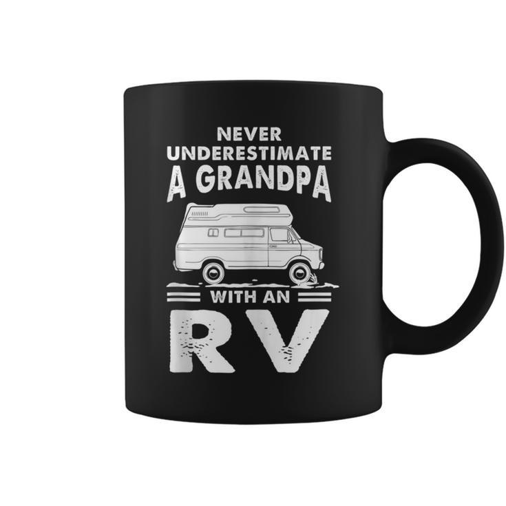 Never Underestimate A Grandpa With Rv Camping Camper Coffee Mug