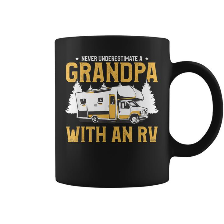 Never Underestimate A Grandpa With An Rv Motorhome Camping Coffee Mug