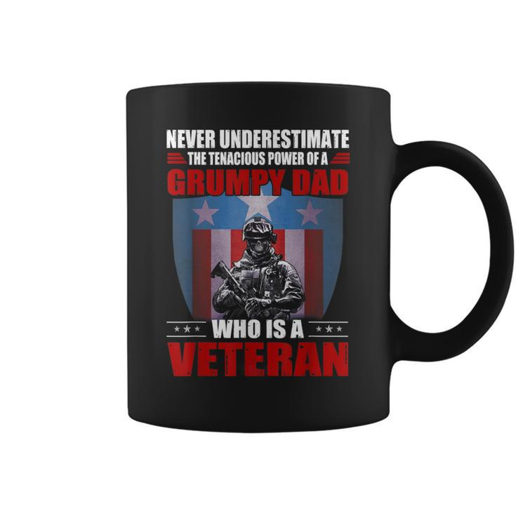 Never Underestimate A Grumpy Dad Who Is A Veteran Xmas Coffee Mug