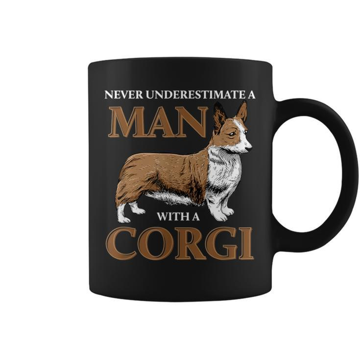 Never Underestimate A Man With A Corgi Dog Lover Coffee Mug
