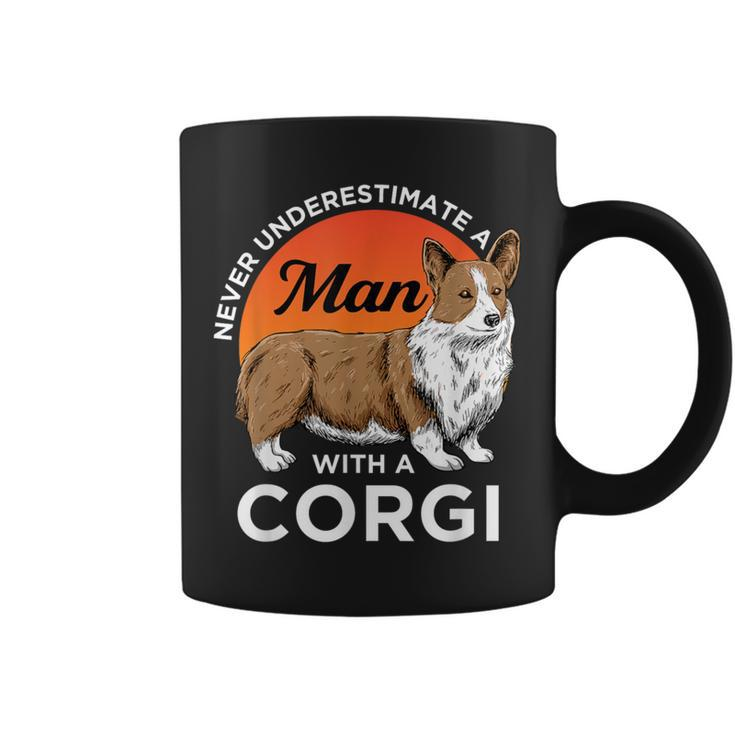 Never Underestimate A Man With A Corgie Dog Lover Coffee Mug