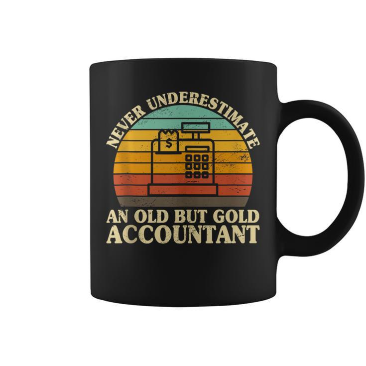 Never Underestimate An Old Accountant Cpa Tax Bookkeeper Coffee Mug