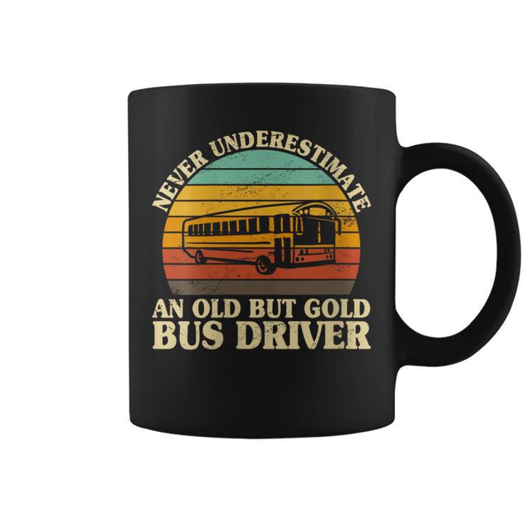 Never Underestimate An Old Bus Driver Busdriver School Bus Coffee Mug ...