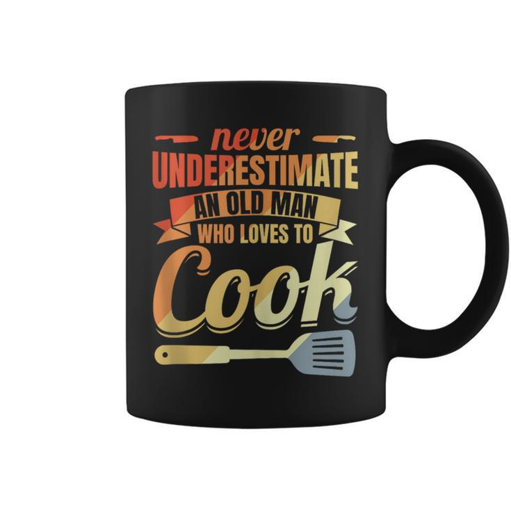 Never Underestimate An Old Cook Coffee Mug