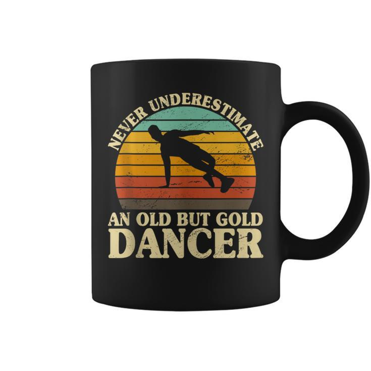 Never Underestimate An Old Dancer Dance Class Disco Dancing Coffee Mug