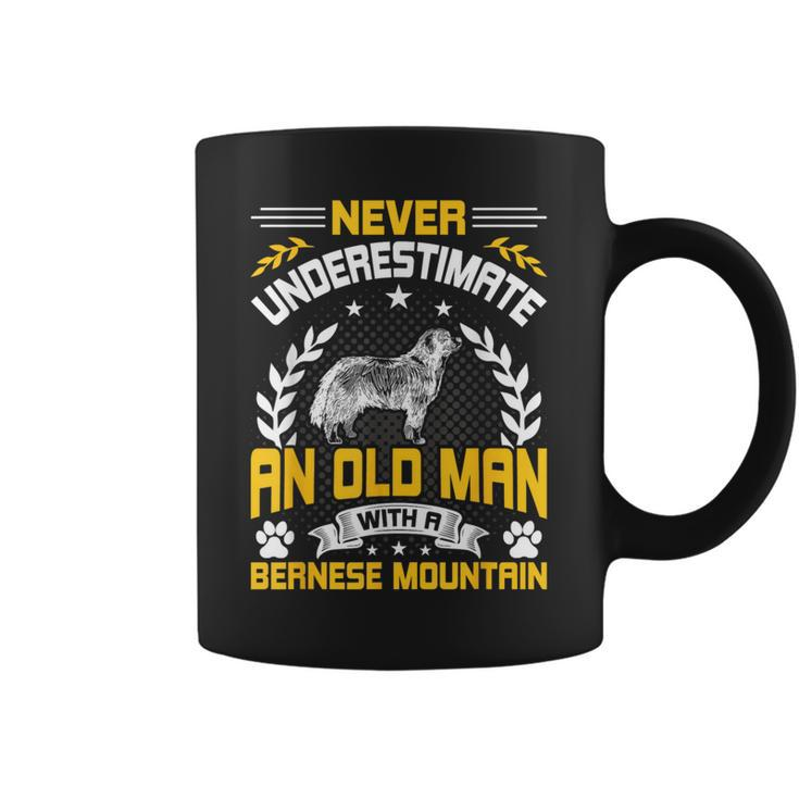 Never Underestimate An Old Man With A Bernese Mountain Coffee Mug