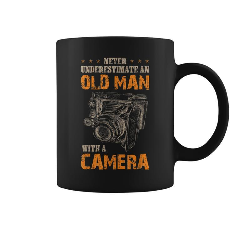 Never Underestimate An Old Man With Camera Coffee Mug