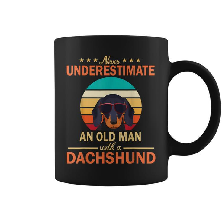 Never Underestimate An Old Man With A Dachshund Dogs Father Coffee Mug