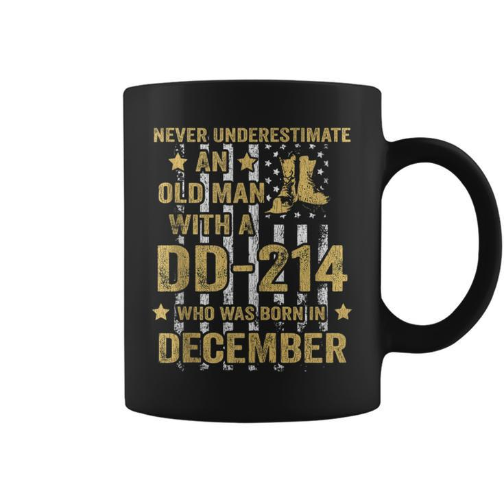 Never Underestimate An Old Man With A Dd-214 December Coffee Mug